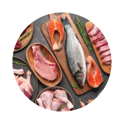 Fish, Meats, <br>and Poultry