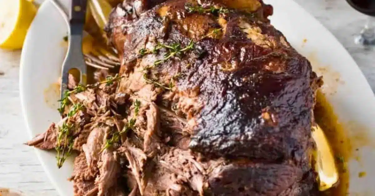 Greek-Style Leg of Lamb with Orzo