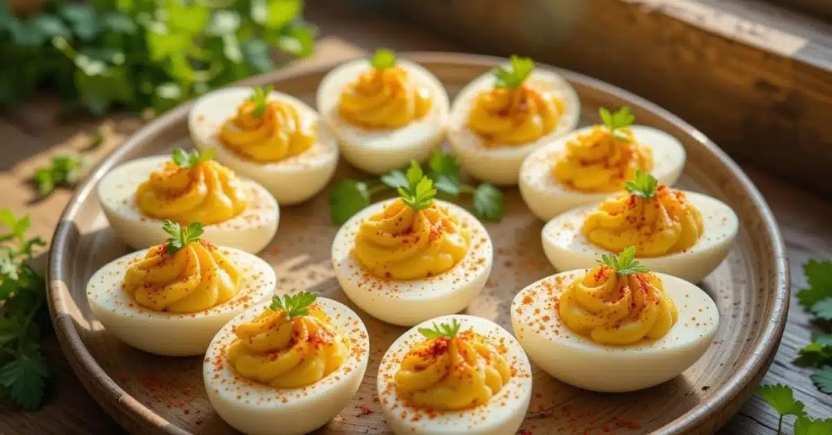 Honey’s Classic Deviled Eggs with Sweet Pickles recipe